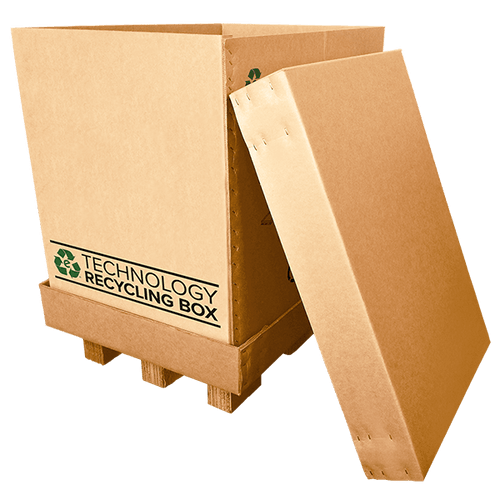 Half Pallet Electronics Recycling Box - Serialized
