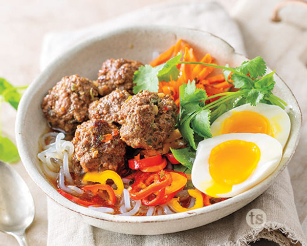 Asian Meatball Noodle Bowls