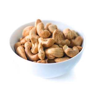 Image of a bowl of our Roasted and Salted Cashews.