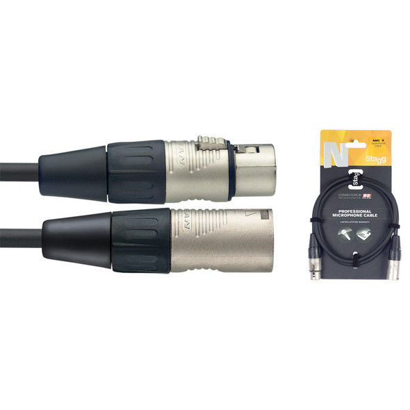 Stagg NMC6R 6m/20ft Male XLR to Female XLR Microphone Cable 