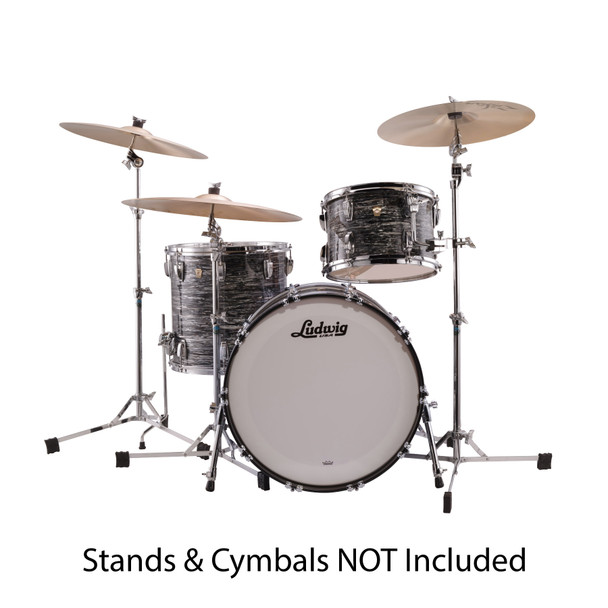 Ludwig Classic Maple Eurobeat 3 Piece Shell Pack, Vintage Black Oyster 