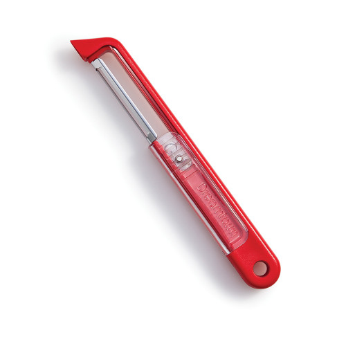 Self-Sharpening Vegetable Peeler with protective case off