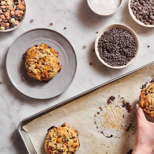 Baked scone made with Caramel Chip Blend