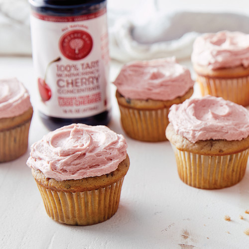 Cherry cupcakes made with Cherry Concentrate