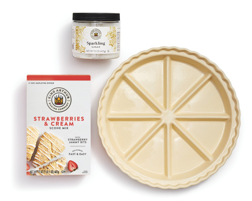Strawberries and Cream Scone Mix and Ceramic Baker Set