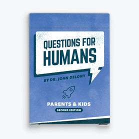 An image of a Questions for Humans: Parents and Kids Second Edition deck