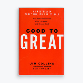 An image of the Good to Great book cover by Jim Collins