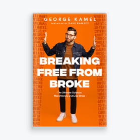An image of the front cover of #1 Bestseller Breaking Free From Broke by George Kamel