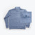 Back of LIVE Quarter-Zip in Heathered Navy embroidered "Live like no one else"  below neck